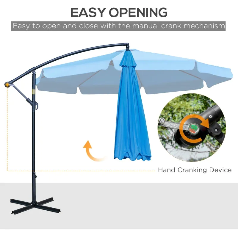 11 Ft. Offset Hanging Patio Umbrella - Blue