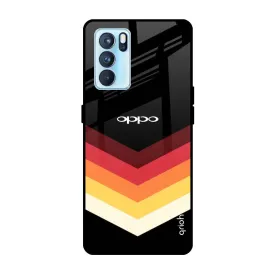 Abstract Arrow Pattern Glass Case For Oppo Reno6 Pro