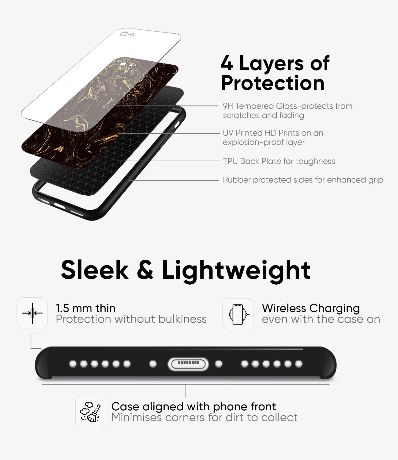 Abstract Quantum Lines Pattern Glass Case