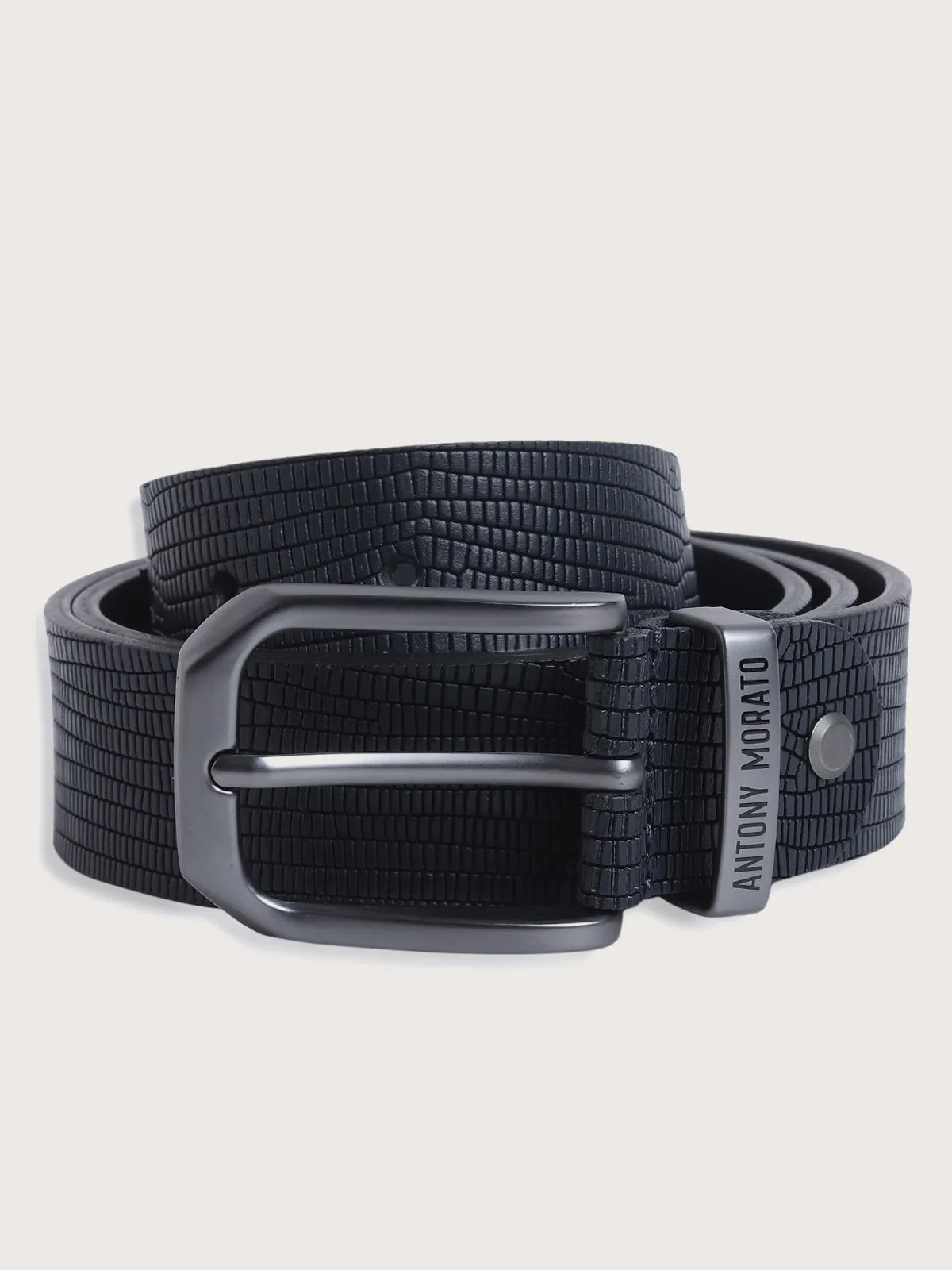 Antony Morato Men Textured Leather Belt