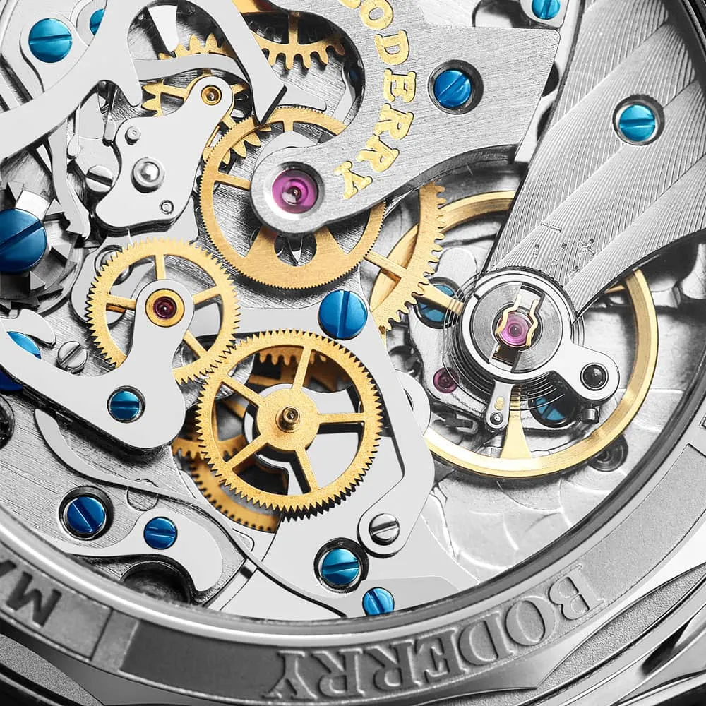 ASYMMETRY - Mechanical Chronograph with Domed Sapphire Crystal | Ice Blue