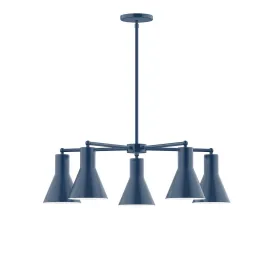 Axis Flare 5-Light LED Chandelier in Navy