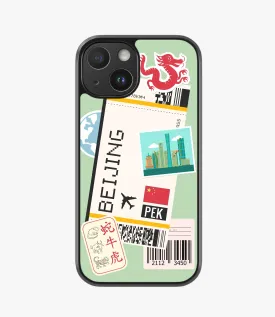 Beijing Boarding Pass Hybrid Matte Case