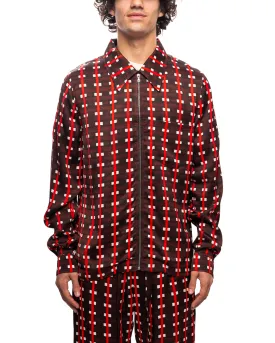 Belief Zip Shirt Viscose Print Brown/Red