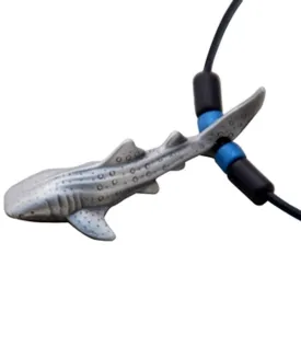 Big Blue Quality Pewter Whale Shark 18" Leather Cord Necklace