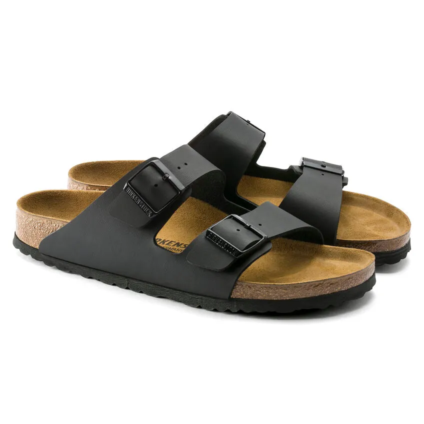 Birkenstock UNISEX Arizona Birko-Flor (Black - Wide Fit)