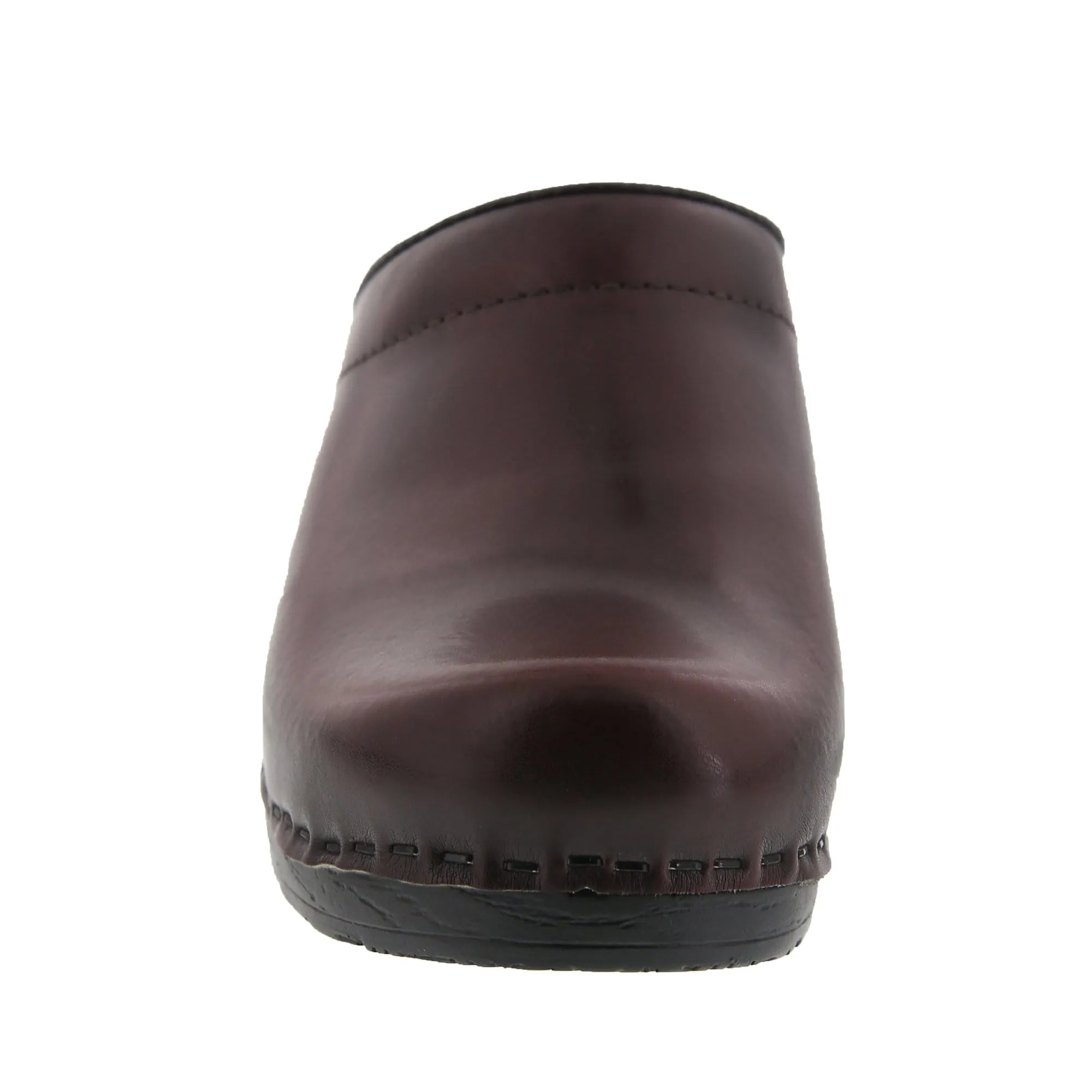 BJORK STELLA Open Back Cabrio Leather Clogs