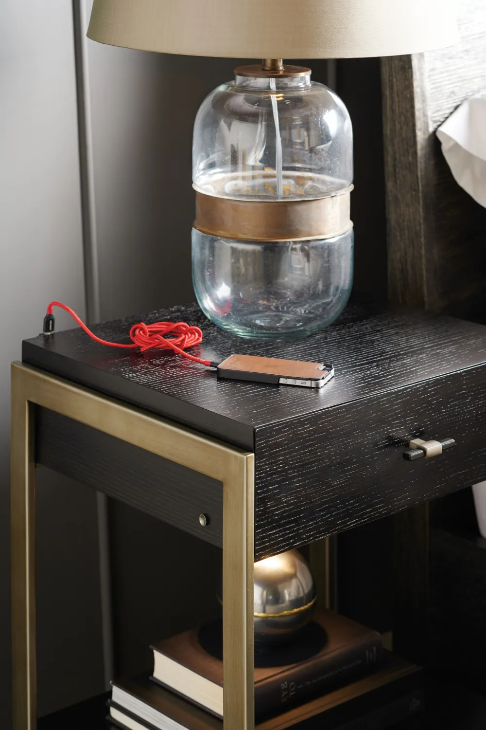 Black Ash Nightstand | Caracole Remix