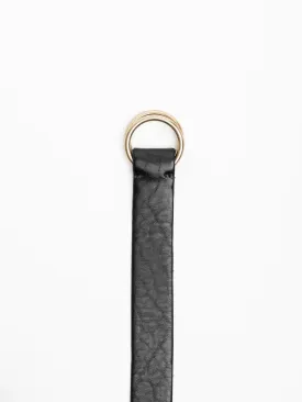 Black Loop Leather Belt