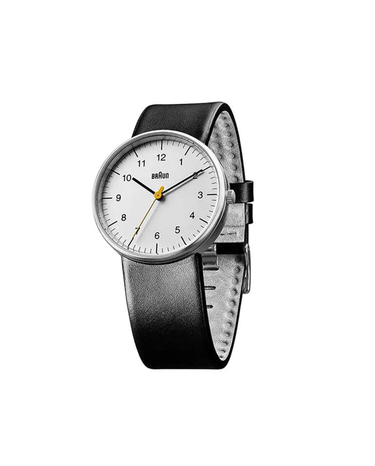 Braun Watch White Dial Black Strap