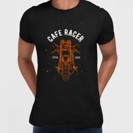 Cafe Racer With Sketch Of Motorcycle Minimal Design