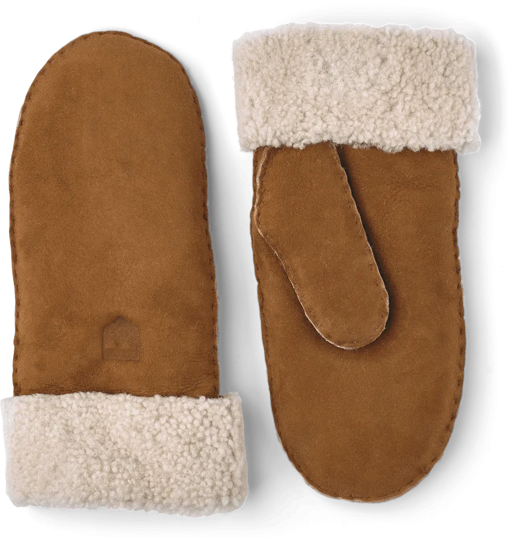 Hestra Sheepskin Mitten in Cork