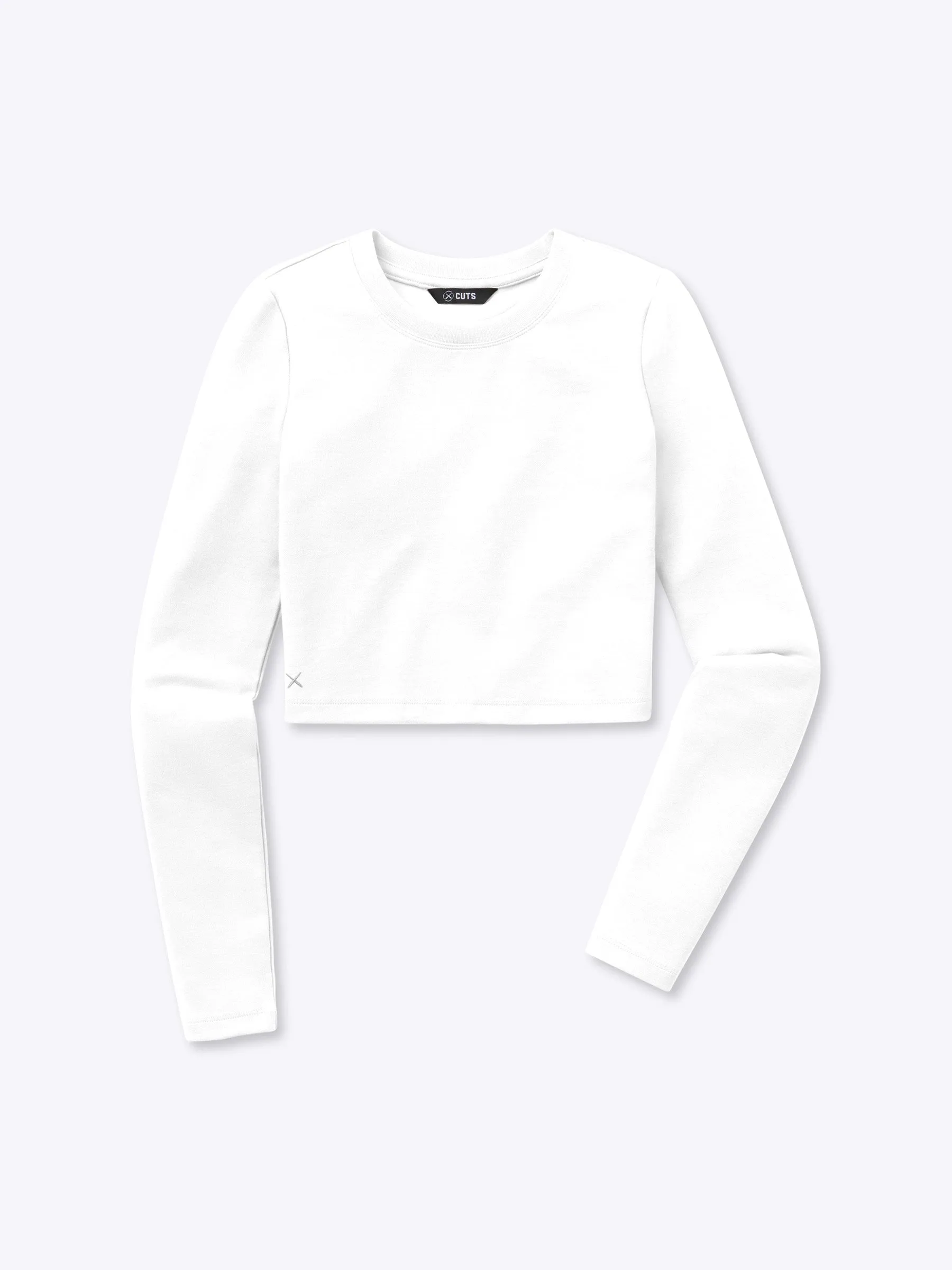 Long Sleeve Tomboy Tee Cropped | Slim-fit Tomboy™ Cotton