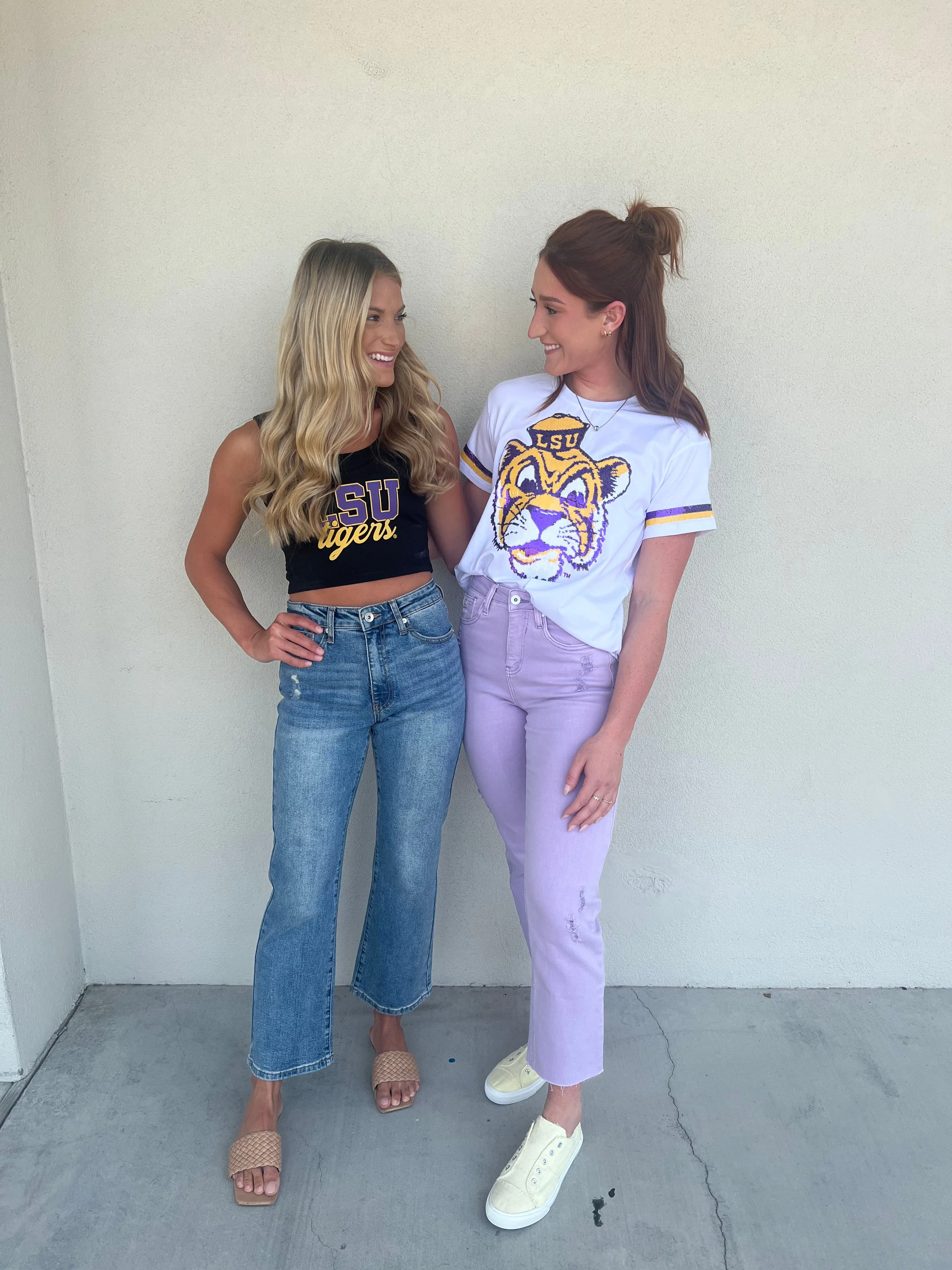 LSU Game Day Crop Top - Black