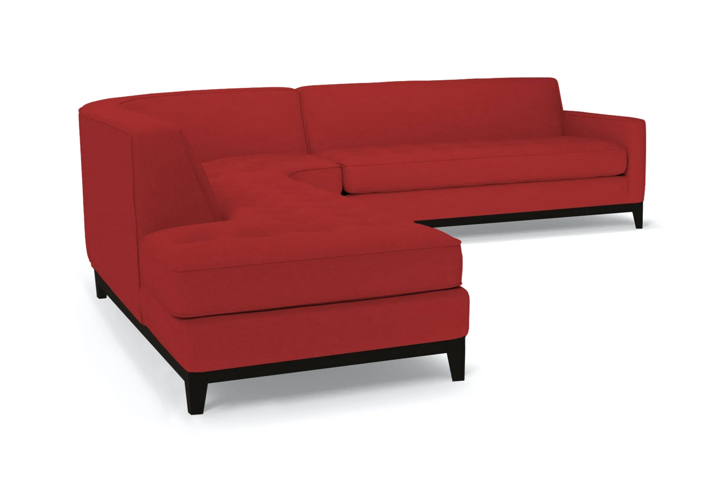 Monroe Drive 3pc Sectional Sofa :: Leg Finish: Espresso / Configuration: LAF - Chaise on the Left