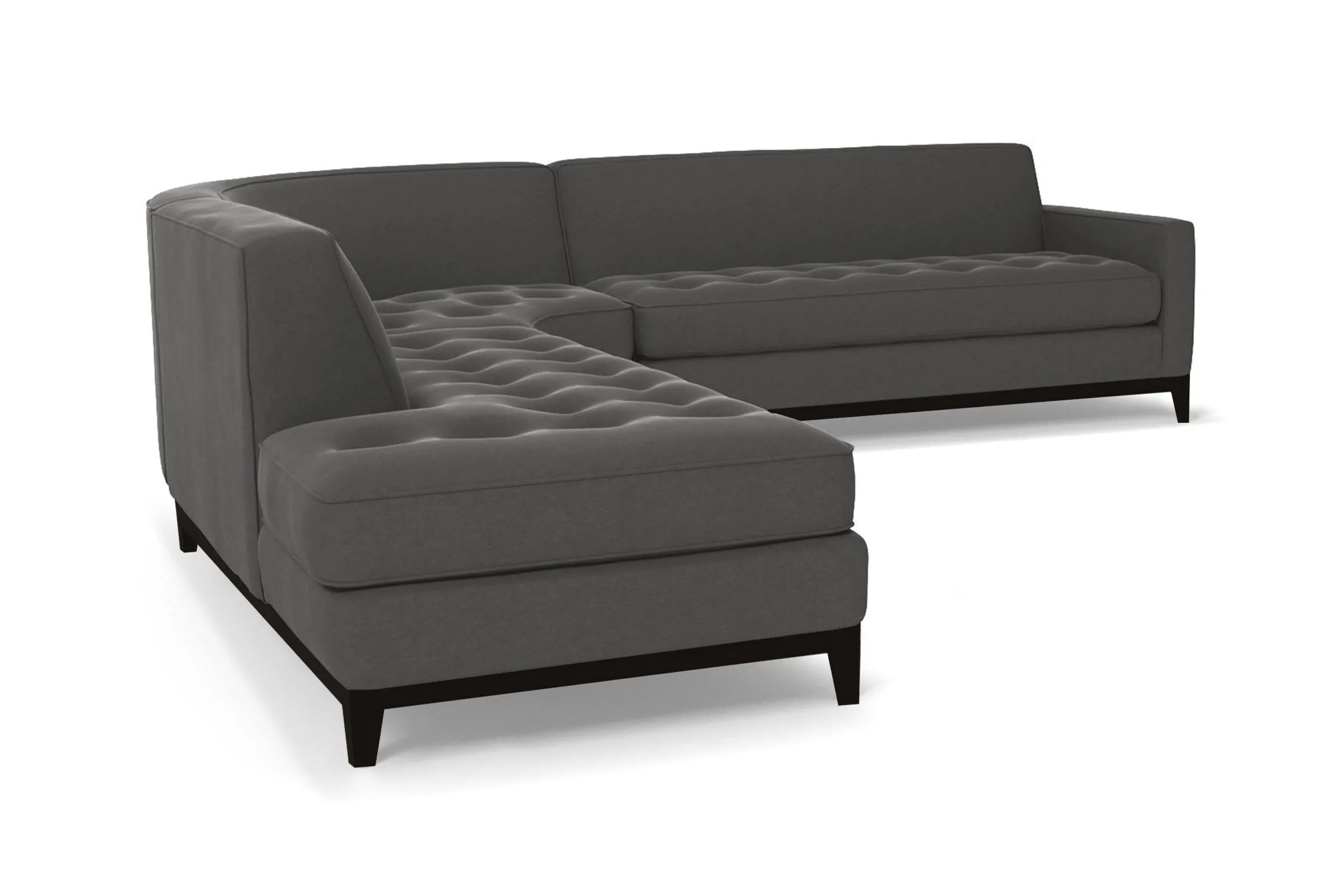 Monroe Drive 3pc Sectional Sofa :: Leg Finish: Espresso / Configuration: LAF - Chaise on the Left