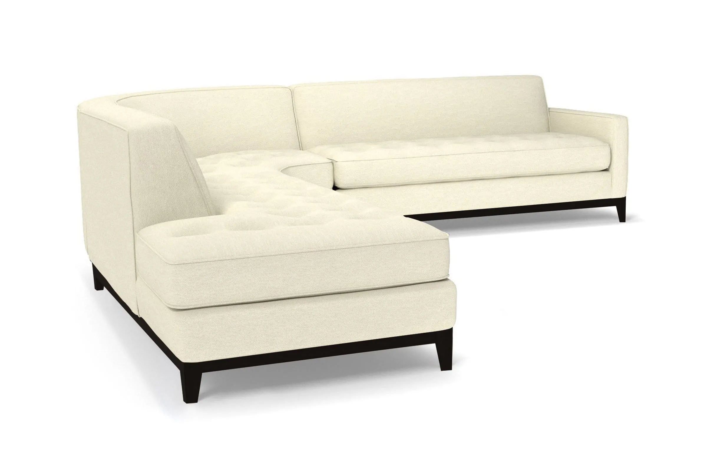 Monroe Drive 3pc Sectional Sofa :: Leg Finish: Espresso / Configuration: LAF - Chaise on the Left