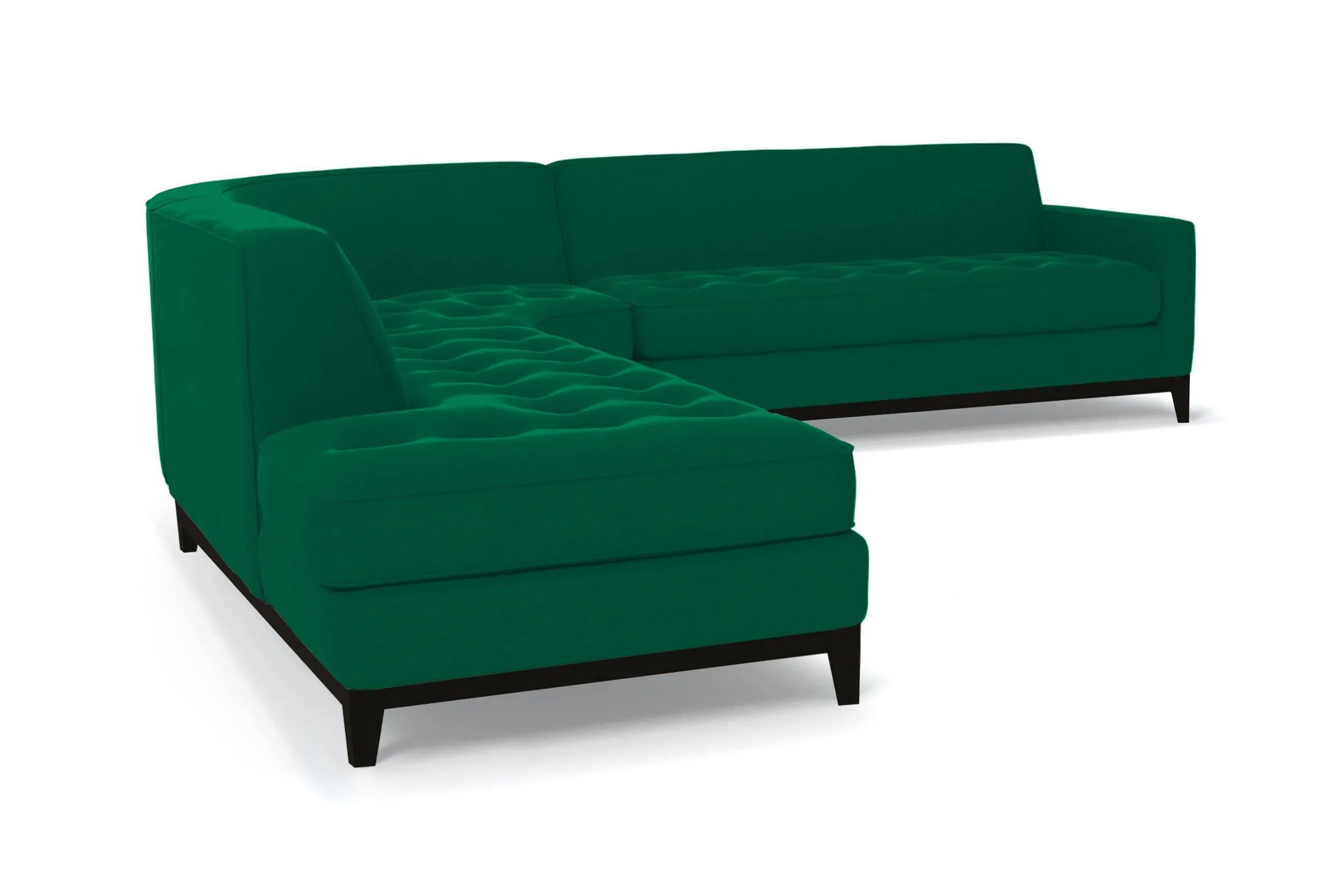 Monroe Drive 3pc Sectional Sofa :: Leg Finish: Espresso / Configuration: LAF - Chaise on the Left