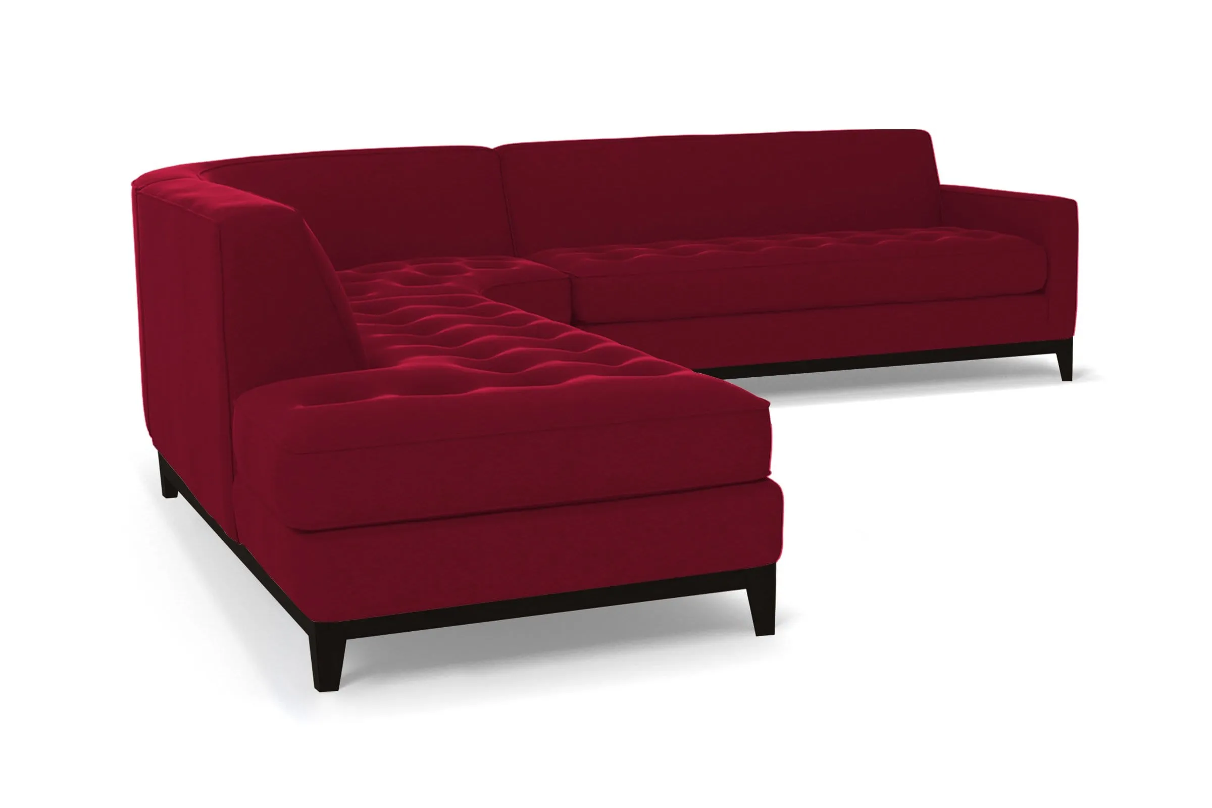 Monroe Drive 3pc Sectional Sofa :: Leg Finish: Espresso / Configuration: LAF - Chaise on the Left