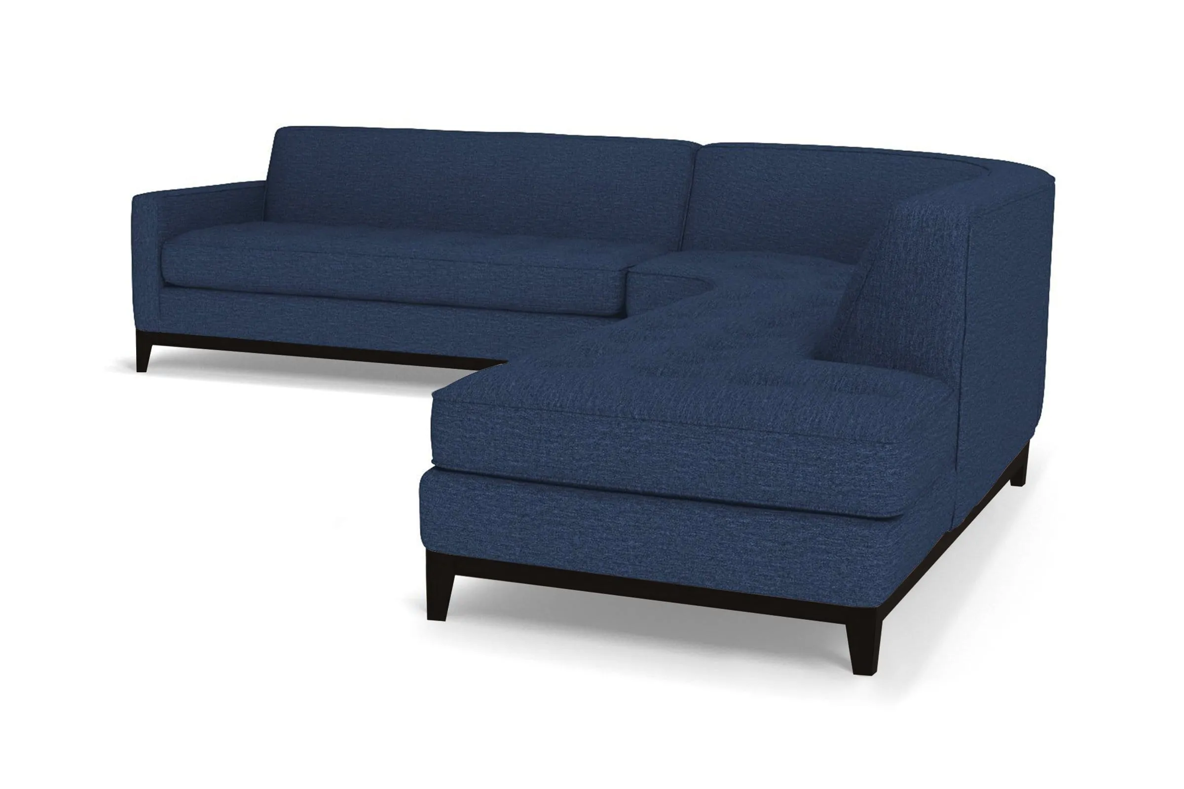 Monroe Drive 3pc Sectional Sofa :: Leg Finish: Espresso / Configuration: RAF - Chaise on the Right