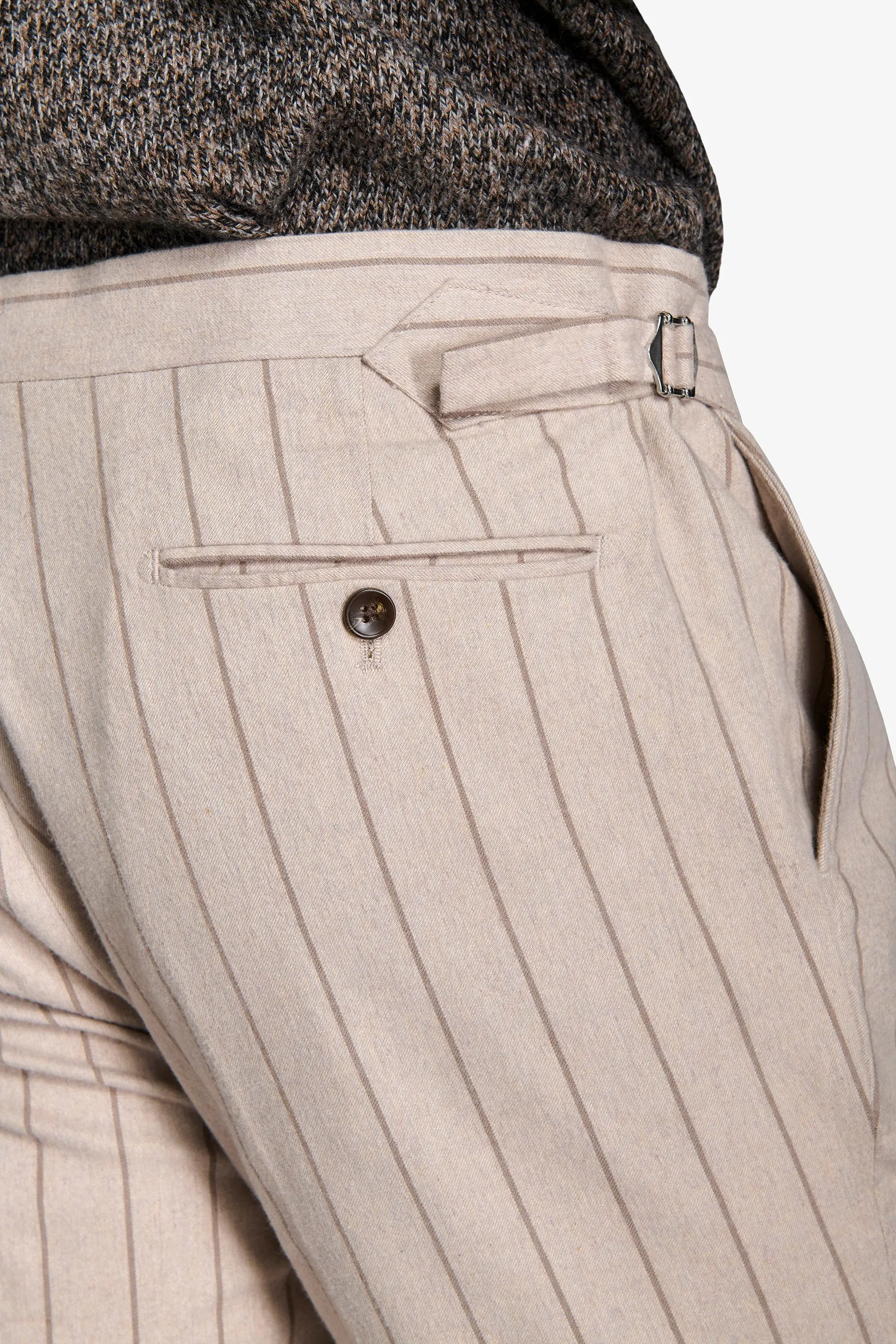 Pantalone da abito gessato corda