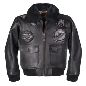 Schott Bros. USS MIDWAY LEATHER JACKET Men’s - BLACK