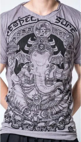 Sure Design Men's Batman Ganesh T-Shirt Gray