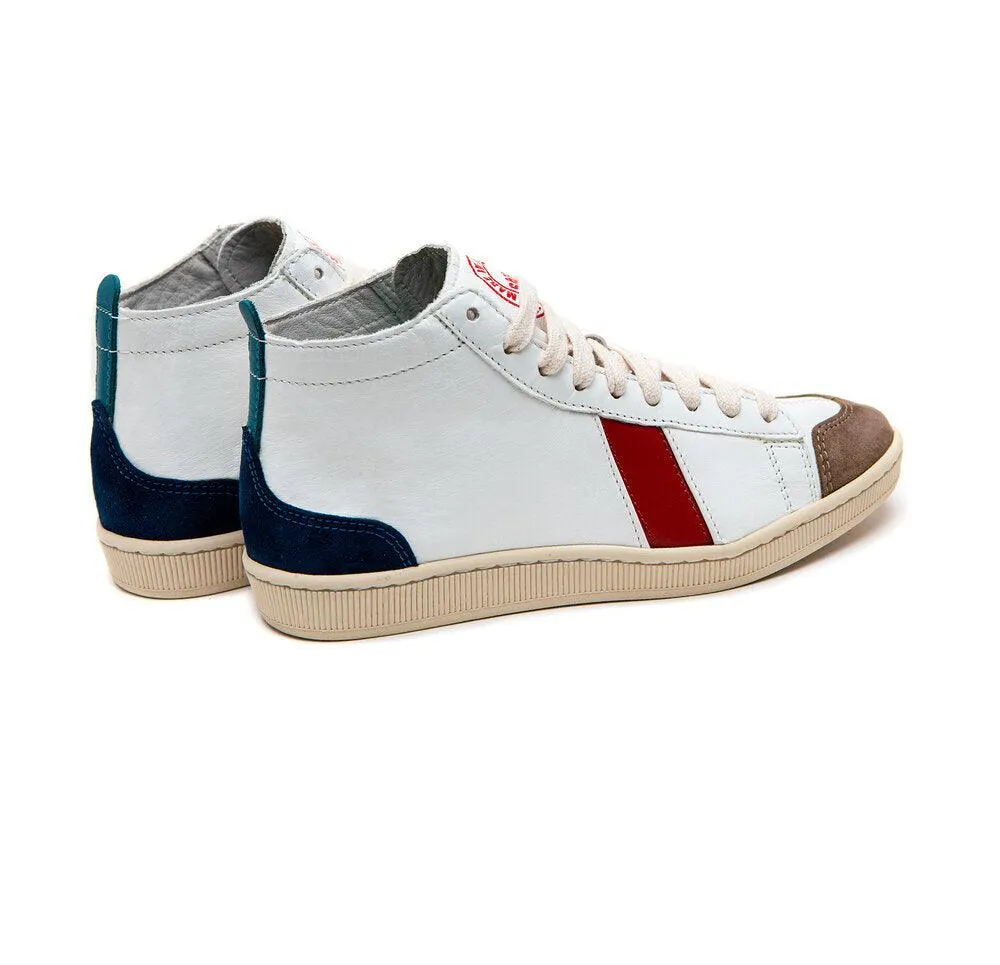 Tsagué Leather White Red Blue