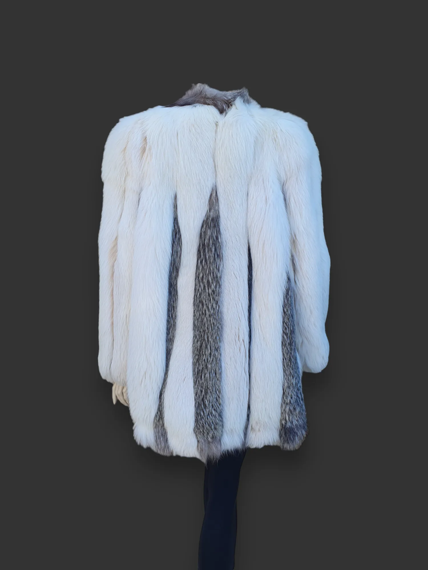 Vintage Light Fox & Silver Fox Jacket -Medium