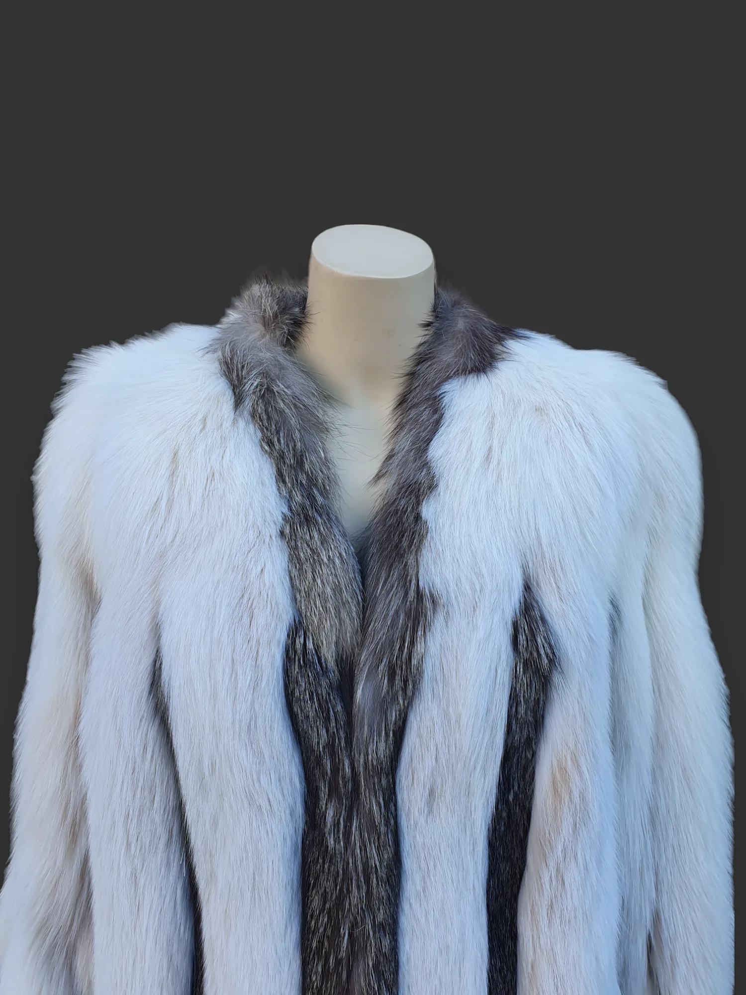 Vintage Light Fox & Silver Fox Jacket -Medium