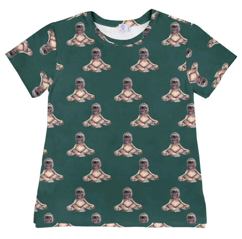 Vintage Sloth Women's Short Sleeve Tee Shirt